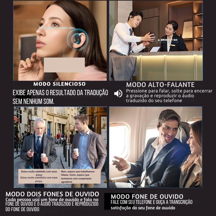 Auriculares Tradutores Instantâneos com IA